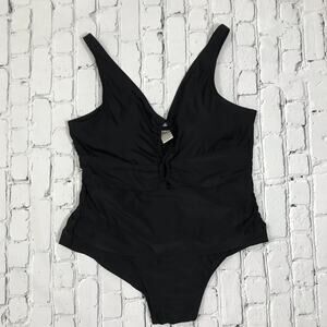 Black One Piece Swimsuit Time & Tru